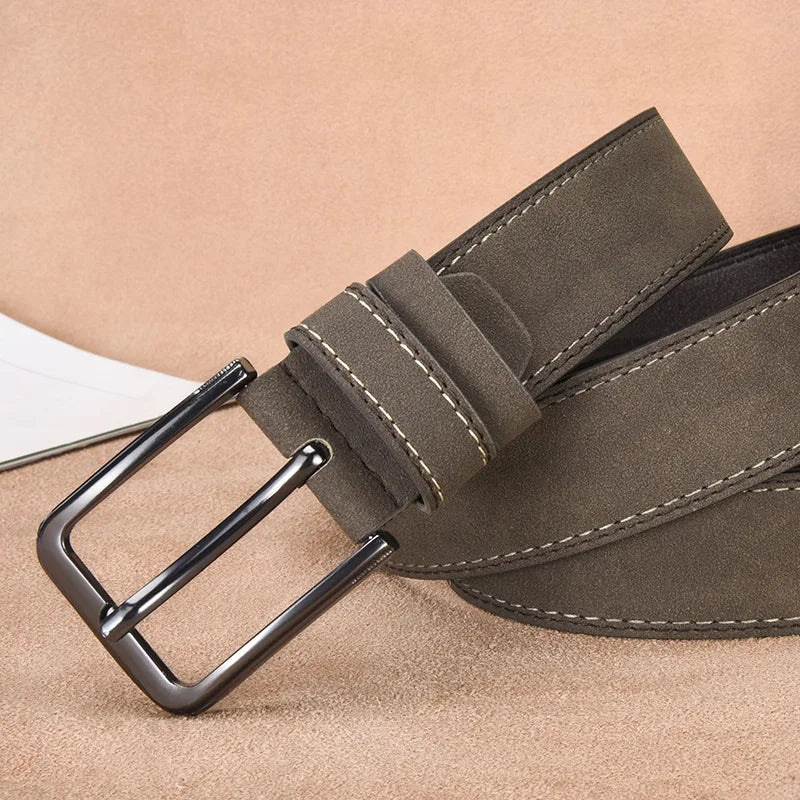 Men's Belt with Metal Pin Buckle, Designer Fashion Waist Strap Versatile for Everyday & Formal Outfits Great Gift Choice for Him