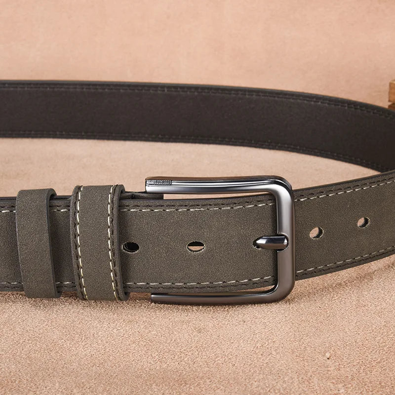 Men's Belt with Metal Pin Buckle, Designer Fashion Waist Strap Versatile for Everyday & Formal Outfits Great Gift Choice for Him