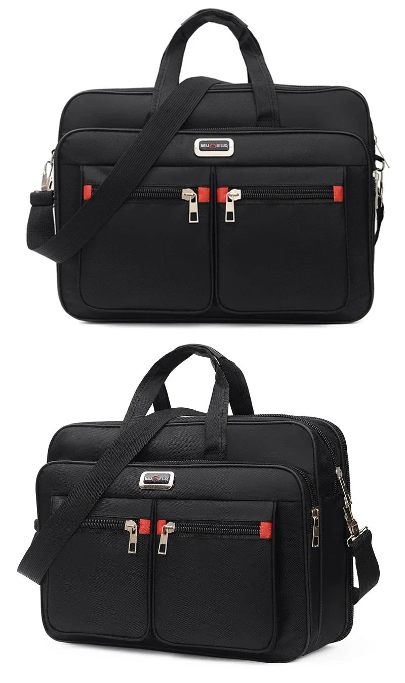 Simple Tote Men Business Briefcase Handbag For 15.6 inch Laptop Bags Large Capacity Shoulder Bags Travel Notebook Messenger Bag