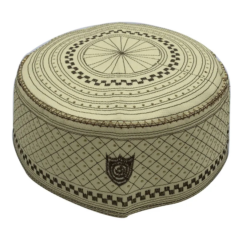 Muslim Men Prayer Hat Cotton Embroidery Men's Islam Ramadan Hats Islamic Clothing Accessories Caps Arabia Middle East Cap