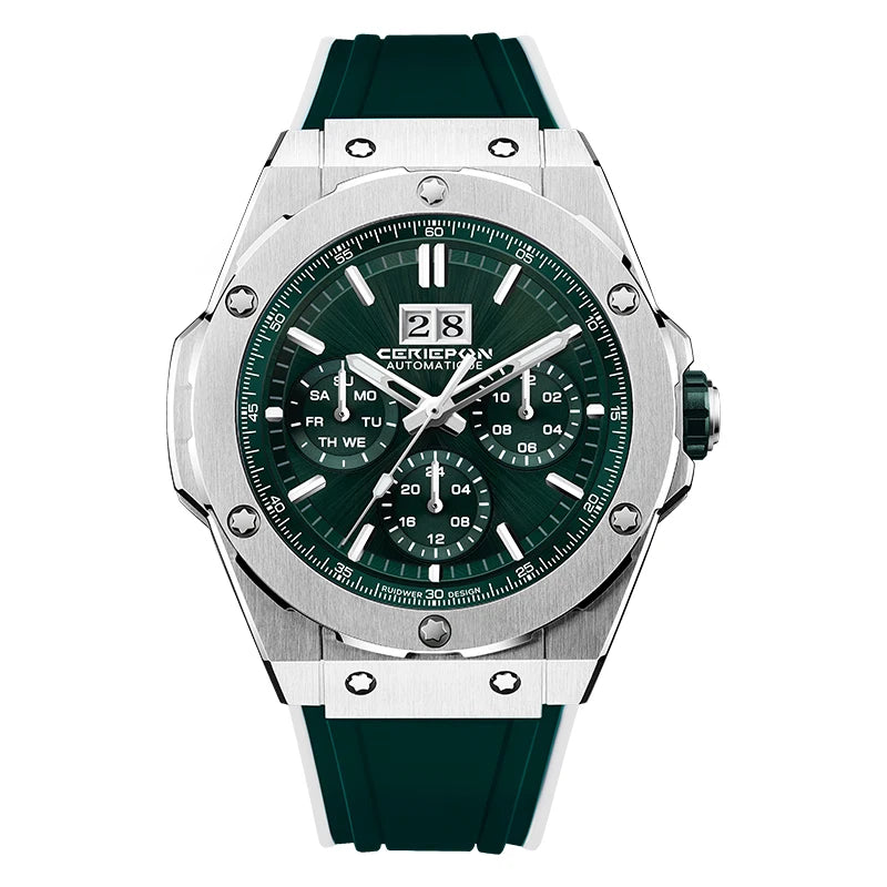2026 Man Mechanical Watches for Men Sport Analog Automatic Wristwatches with Silicone Strap Stainless Steel Waterproof Reloj