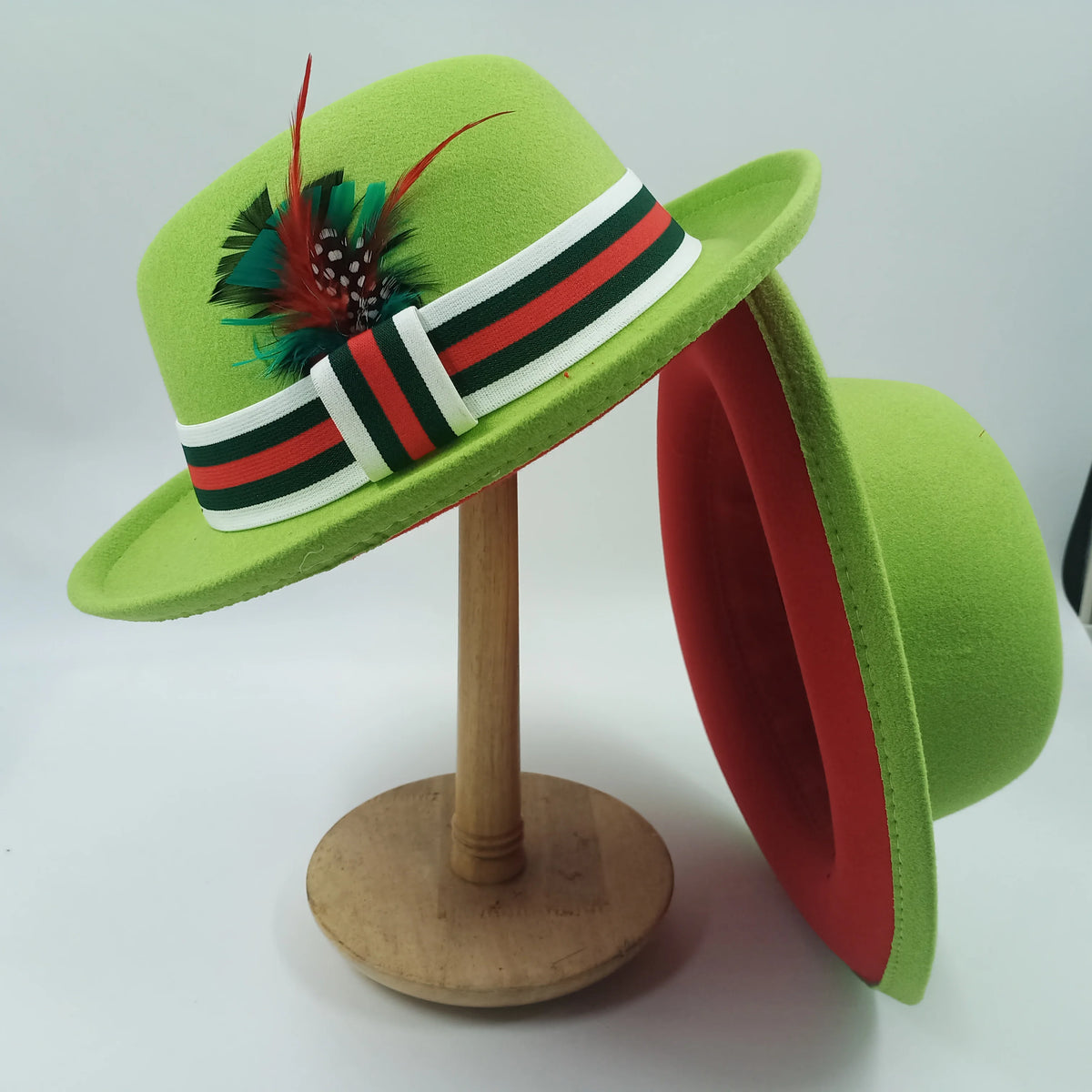 men hats feather men fedoras lady woolen felt church hat unisex  bowknot  jazz hat for men and women