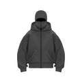 Men Hip Hop Double Hat Balaclava Hoodie Windproof Zipper Face Mask Sweatshirt Streetwear Trend Autumn Fashion Hooded Jacket Coat