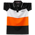 Polo Shirt Men Big Tall Short Sleeves Cool Top Tees Cotton Male Large Tee Summer Fit Slim Patchwork Polo Shirts Plus Size M-6XL