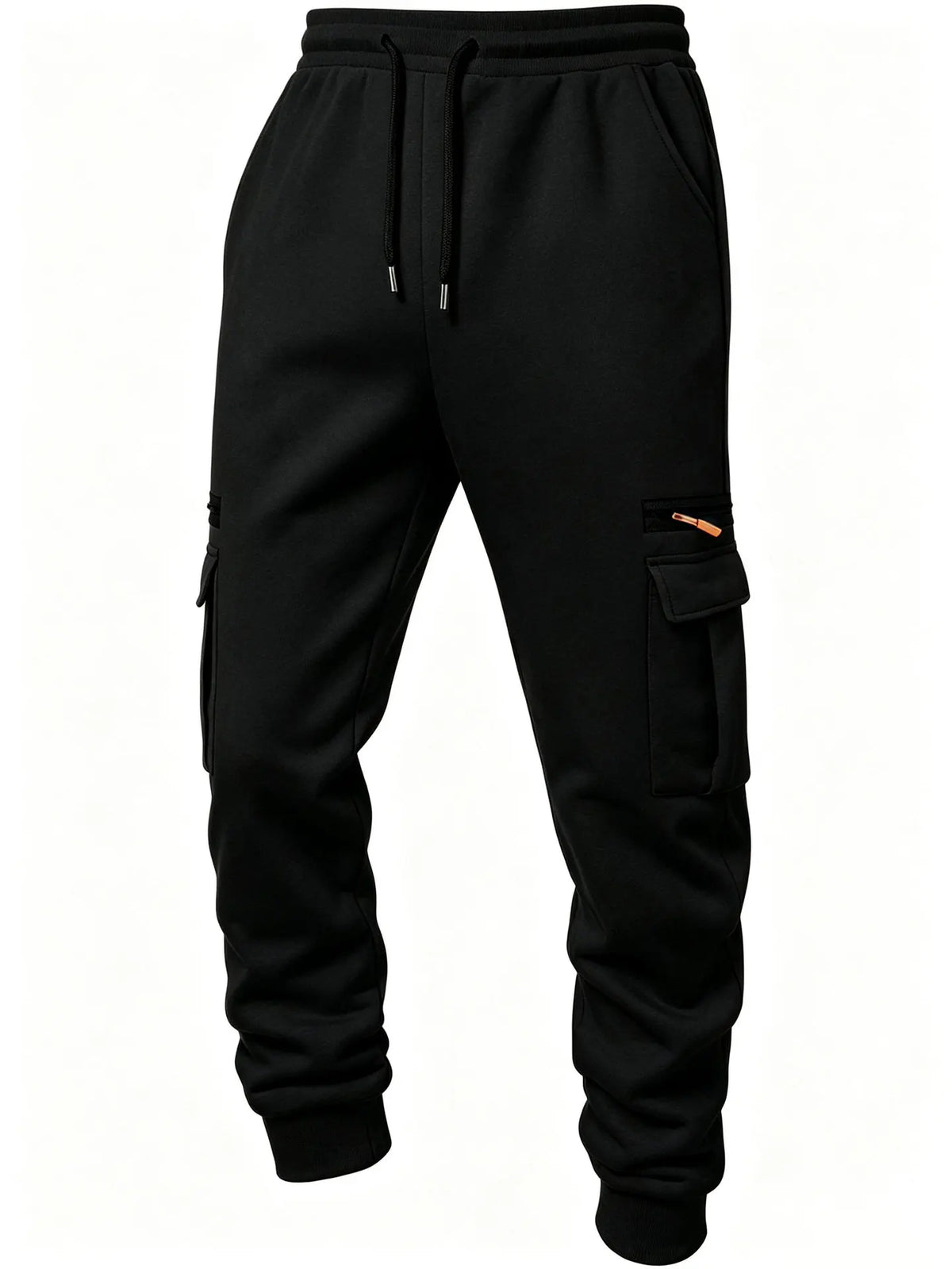 2026 Men's Joggers Pants Loose Drawstring Long Pants Men Zipper Multi-pocket Sweatpants Casual Cargo Trousers For Men Fitness
