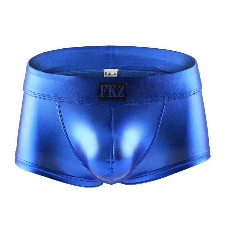 Boxers Male Sexy Underpants Panties Sexy Mens Cuecas Shorts Man Leather High Quality Underwear Panties Boxers