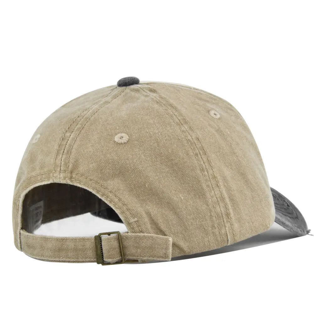 Men Hats Motorcycle Baseball Caps for Men Women Retro Printed Caps Cotton Sponge Truck Caps Men's Washed Old Sun Hat Casquette