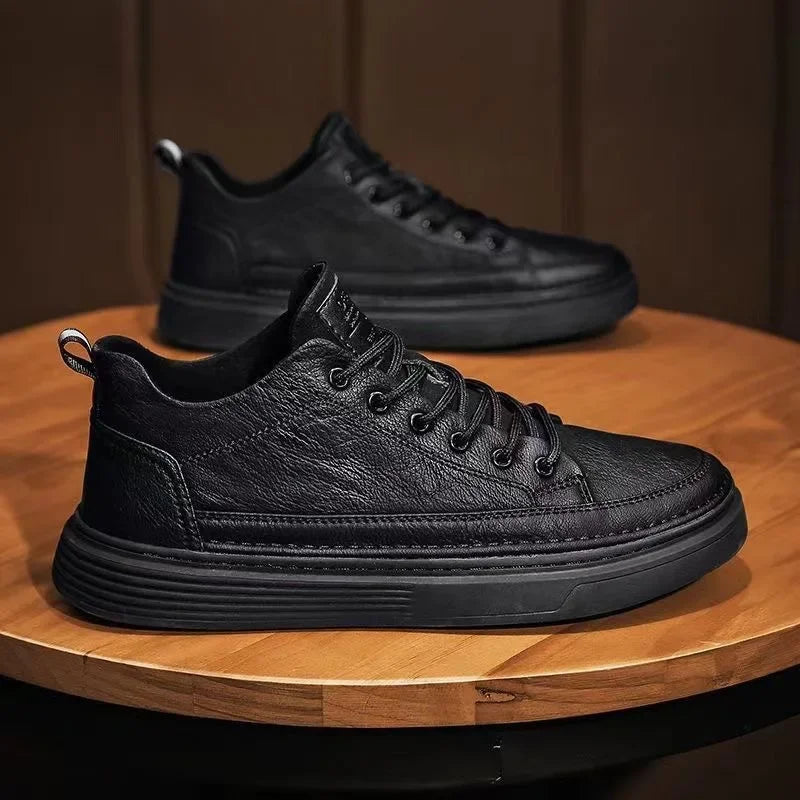Man's Sneakers New Breathable Business Men Casual Shoes Autumn Non-slip Designer Black Leather Shoes for Men Zapatos Para Hombre