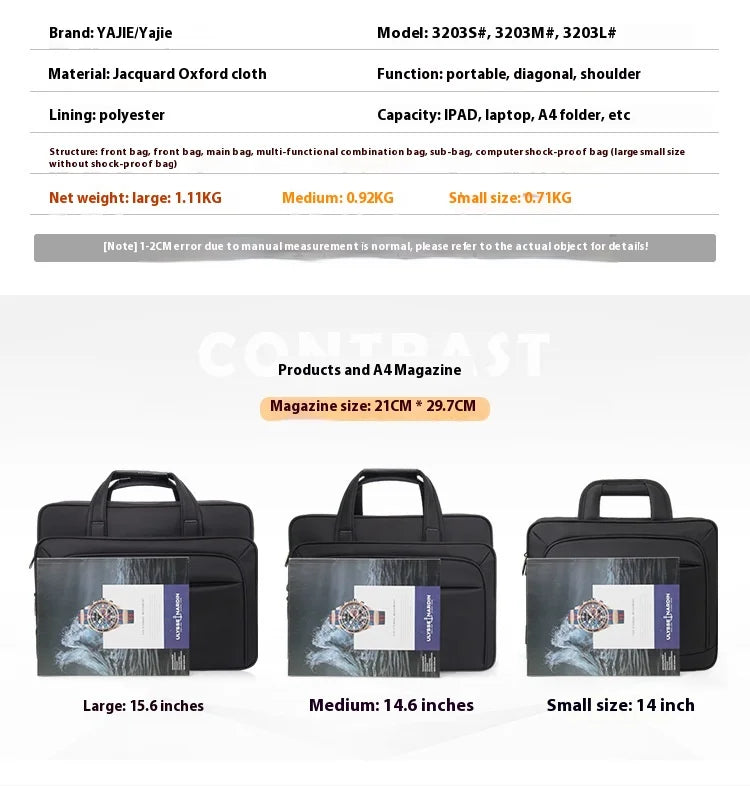 Men Single Shoulder Bag 14" 15" 16 Inch Laptop Bag Men's Casual Handbags Business Briefcase Computer Bags For Macbook Pro Case