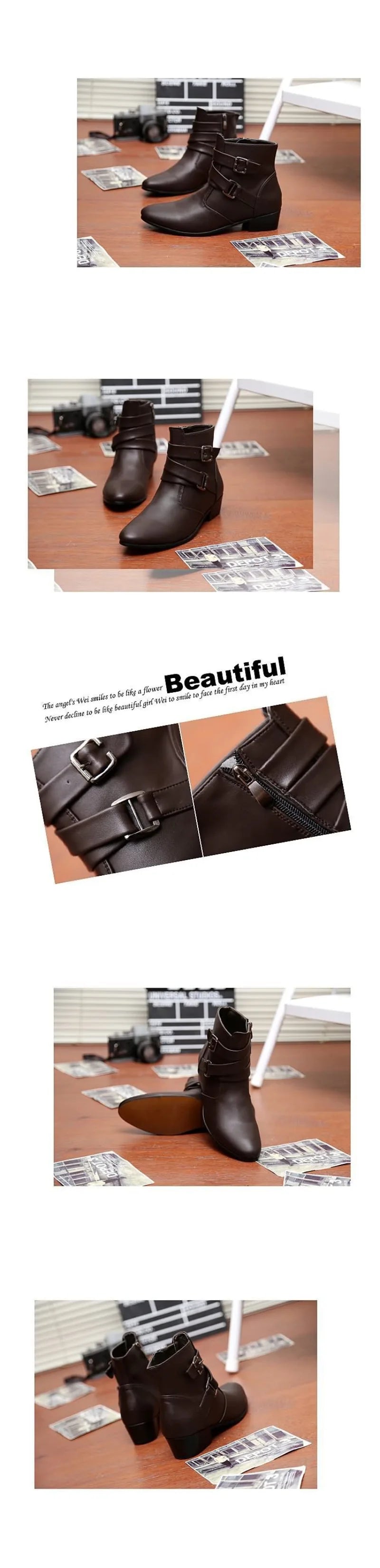 Men's Leather Boots Fashion Designer Pointed Toe Chelsea Boots Business Casual Boots for Men Motorcycle Ankle Boot Botas Hombre