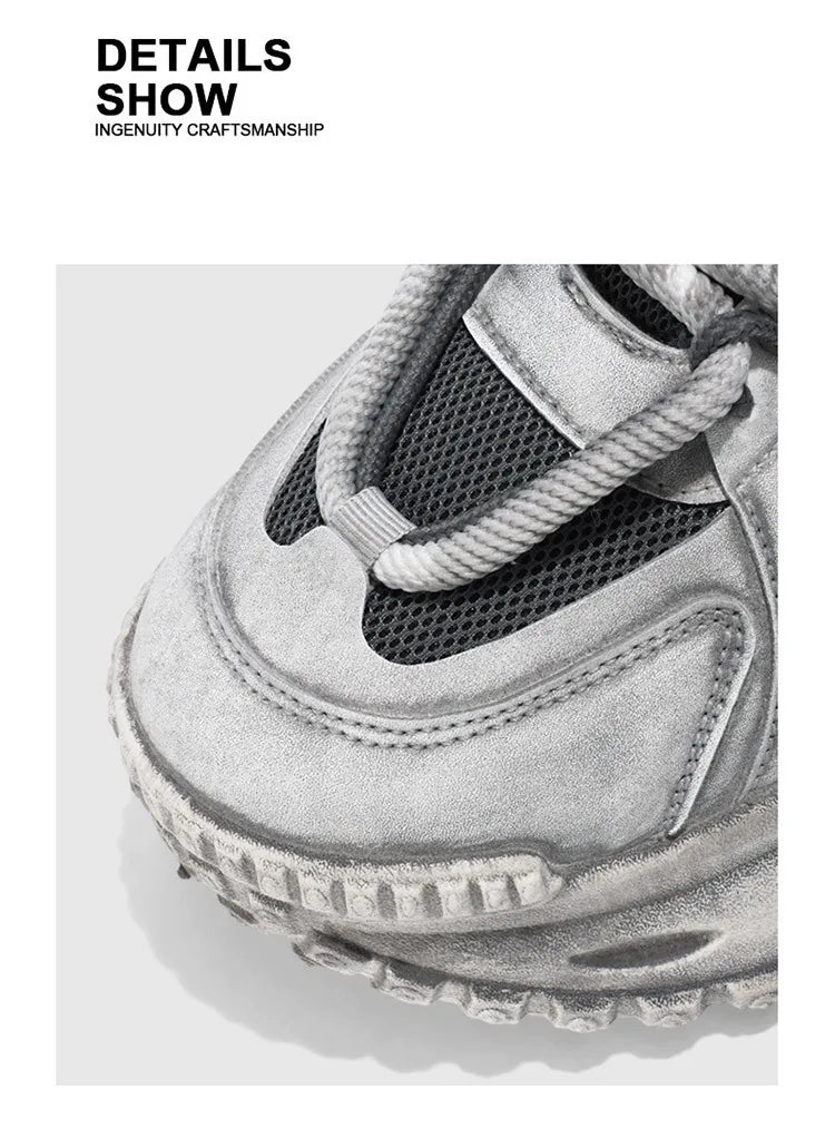 Men's Shoes 2025 Spring New Style Thick Sole Height Increasing Casual Mesh Breathable Fashion Trend Comfortable Chunky sneakers