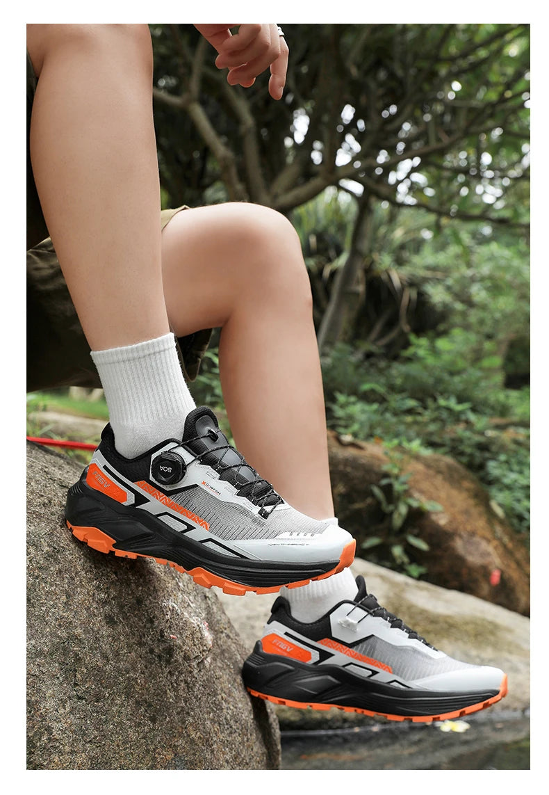 Shoes for Men 2025 New Men Sneakers Leather Waterproof Mountaineering Camping Hiking Shoes Thick Sole Comfortable Running Shoes