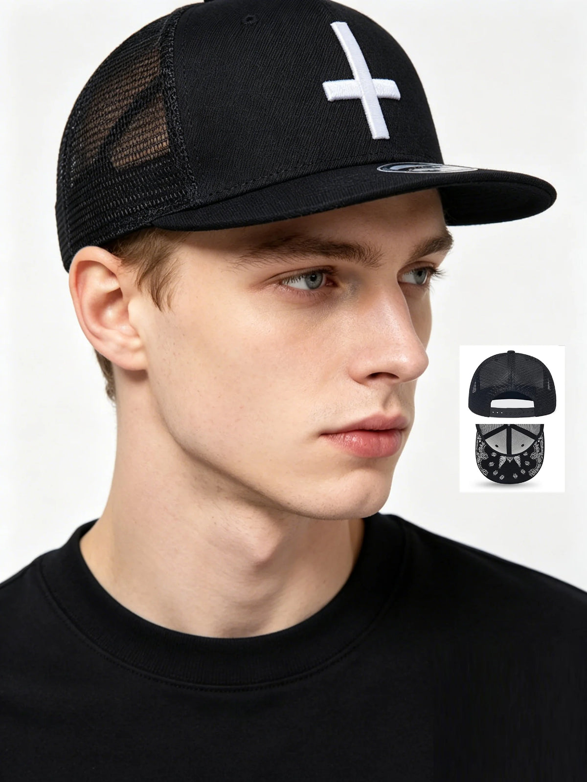 Men Caps Flat Hat Hip Hop Snapback Fancy Rivet Baseball Cap Street Dance Cap Trendy Mesh Visor Youth Boys Girls