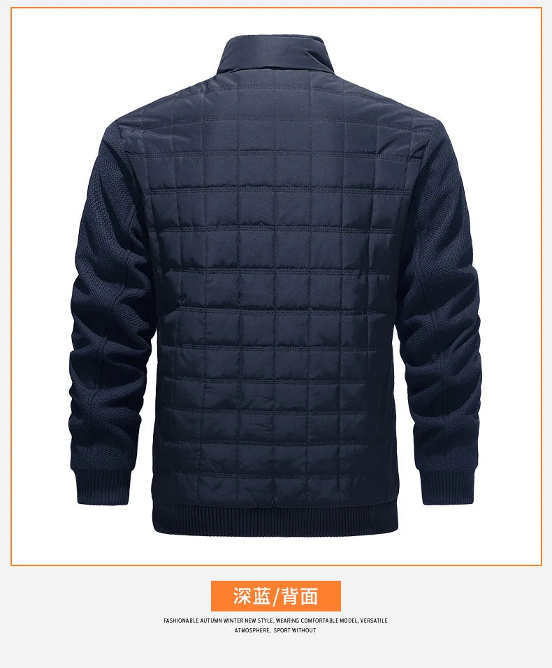 Cotton Padded Baseball Collar Jacket Men's Autumn and Winter New Style Business Windproof Casual Jacket Cotton Jacket Clothes