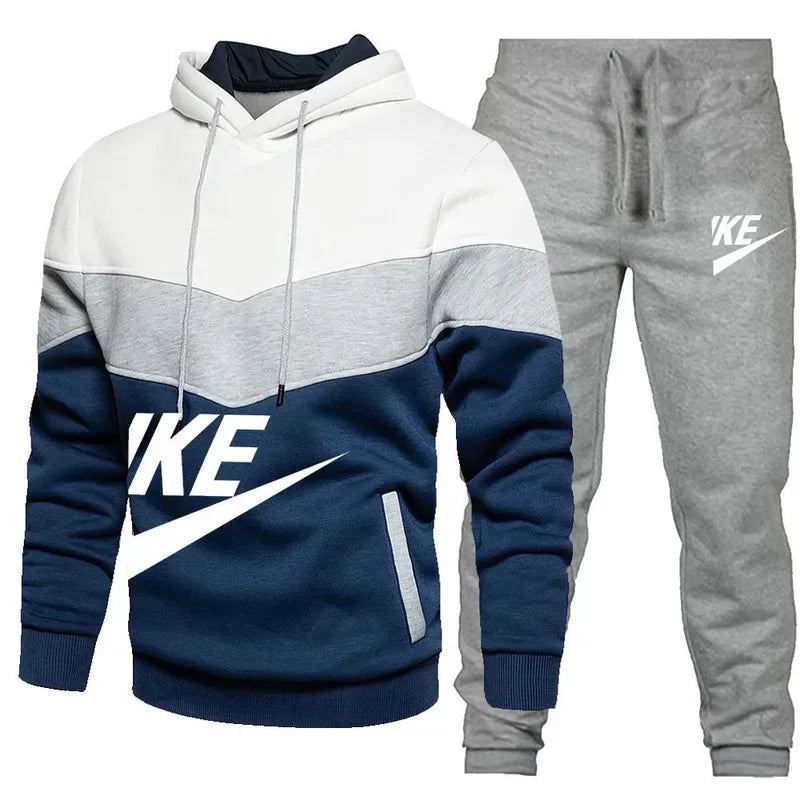 2025 New Men Autumn Winter Sets Zipper Hoodie Pants Pieces Casual Tracksuit Male Sportswear Brand Clothing Sweatsuit