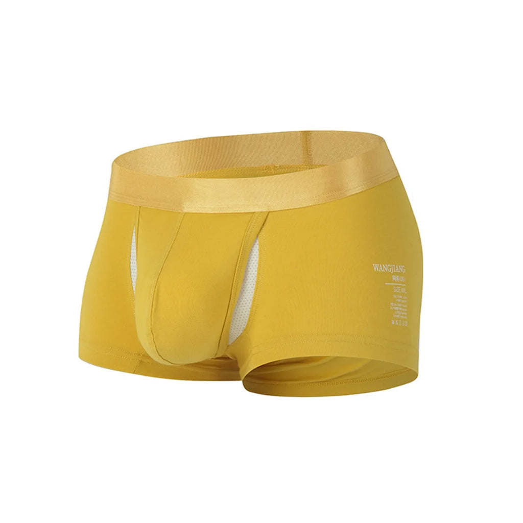 2026 Summer Fashion Personality Creative Comfortable Mid Waist Flat Angle Separation Men's Boxers Breathable Sexy Thin Panties
