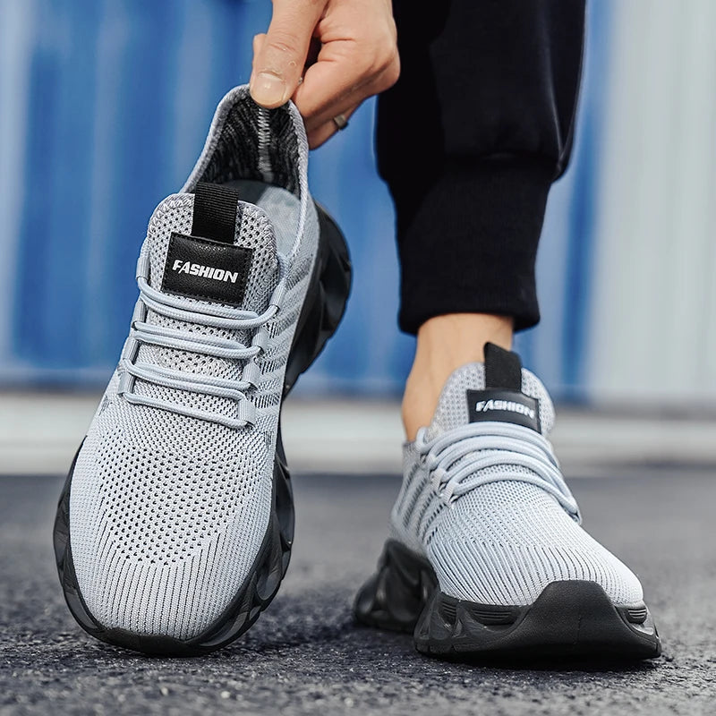 Men’s Sneakers Comfortable Breathable Platform Shoes Summer Man Running Shoes Breathable Comfortable Fashion Walking Sneakers