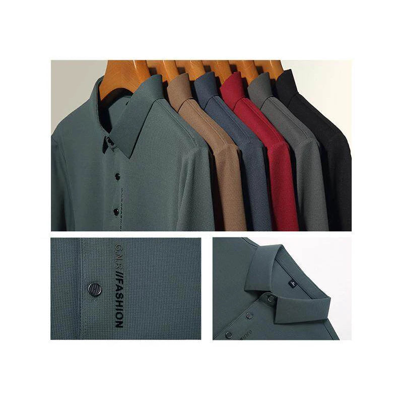 Mens Polo Shirt Stretch Short Sleeve Polo Shirts for Men T-Shirts Buttons Classic Fit Casual Performance Golf Shirts