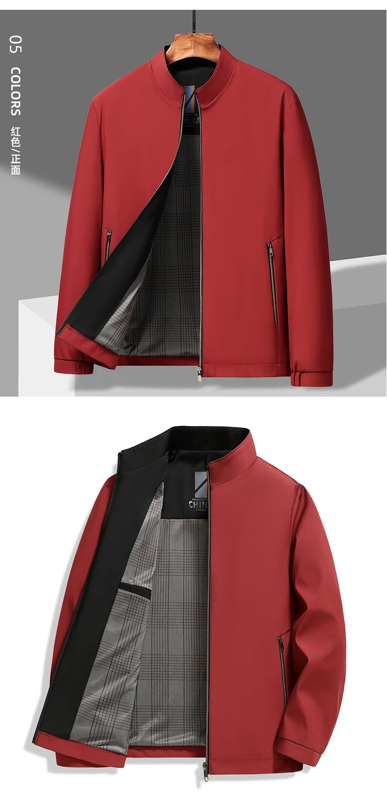 Top Quality New Men's Stand Collar Jacket Lightweight Windbreaker Outdoor Jacket Coats Soft Shell Autumn Casual Outerwear 2026