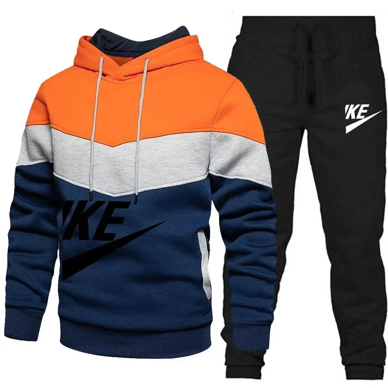 2025 New Men Autumn Winter Sets Zipper Hoodie Pants Pieces Casual Tracksuit Male Sportswear Brand Clothing Sweatsuit