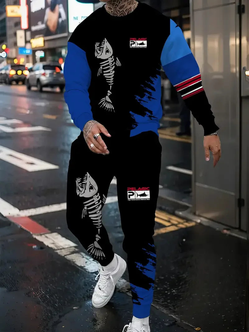 Wolf 3d Printed Tshirt +Pants Suit Male Autumn and Winter Casual tshirt Pullover Men Tracksuit Set Fashion Men's Clothing Suit