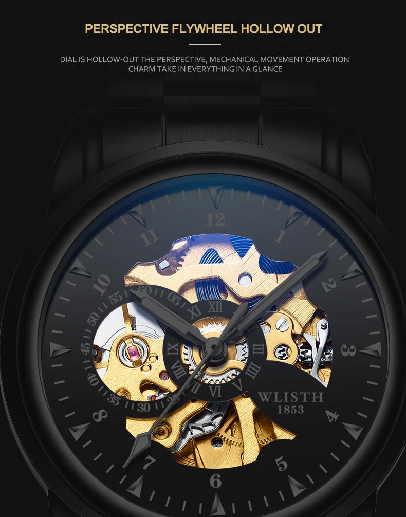 Man Watch Original Watch Machinery Men 's Watches Luxury Hollowing Watches For Men Waterproof Automatic Watch Mens Gifts