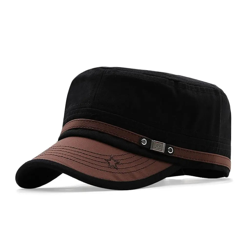Hat Men Unisex  Hat Baseball Cap Cotton Cadet Hat   Breathable Combat Fishing Flat Adjustable Cap