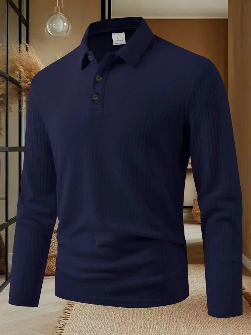 Men Long Sleeve Polo Shirt High Quality Male Clothing Office Polos T-shirt Business Poloshirt Casual Fashion Polo T Shirt Men