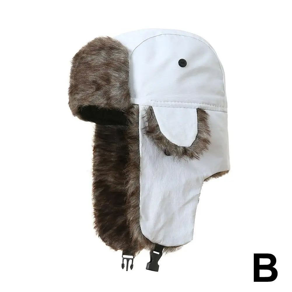 Men Women Trapper Hats Russian Ushanka Warm Winter Fur Earflap Hat Outdoor Sports Skiing Hunting Fishing Plush Cap