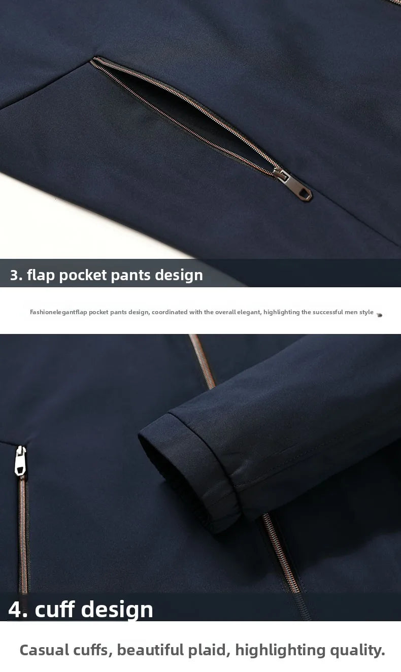 Top Quality New Men's Stand Collar Jacket Lightweight Windbreaker Outdoor Jacket Coats Soft Shell Autumn Casual Outerwear 2026
