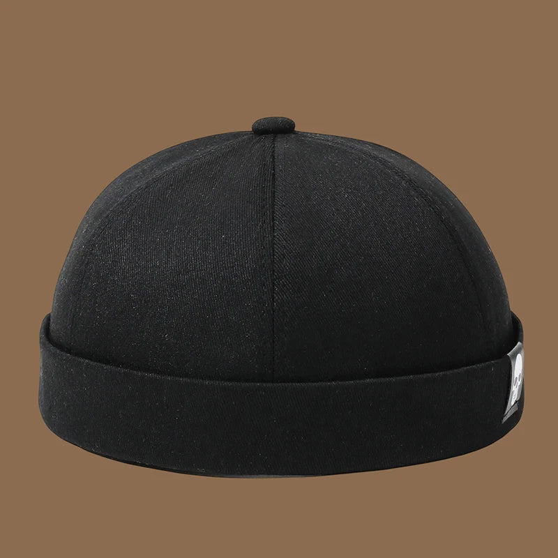 Men's and women's artistic street dance minimalist trendy hat new brimless melon skin hat Spring and Autumn landlord hat Hip