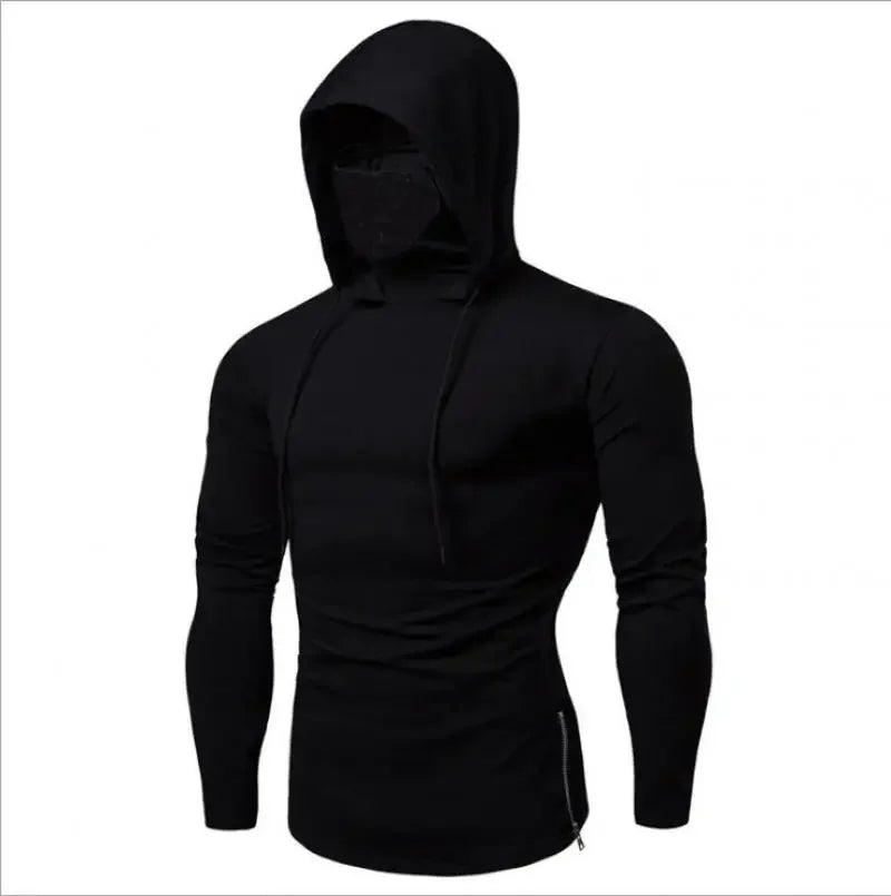 2026 Men Solid Color Hoodies Autumn Leisure Fitness Sweatshirt Men's Thin Sweater Hooded Long-Sleeved Hoodie M-5XL