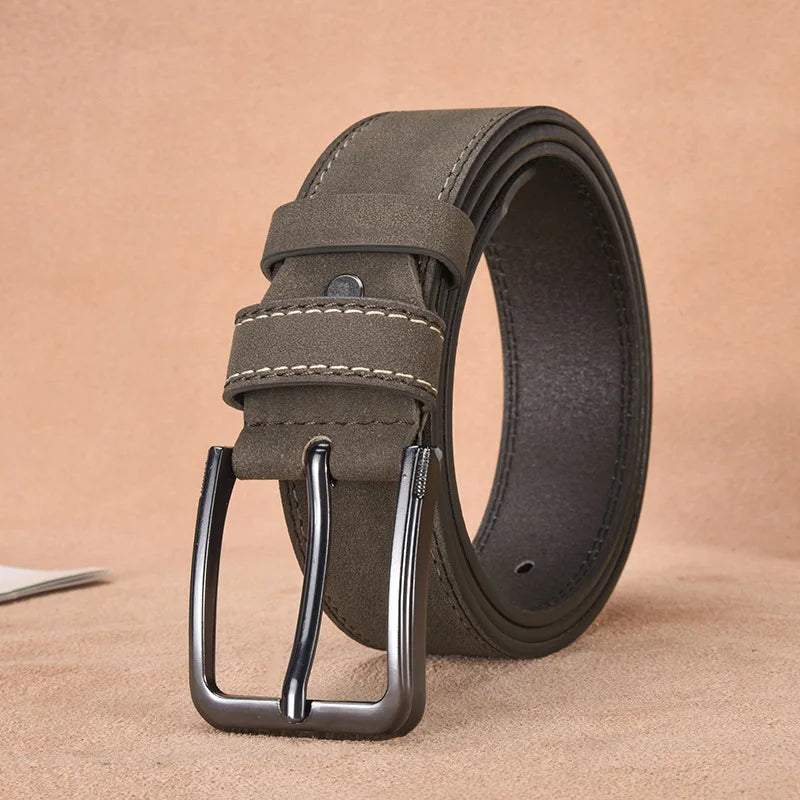 Men's Belt with Metal Pin Buckle, Designer Fashion Waist Strap Versatile for Everyday & Formal Outfits Great Gift Choice for Him