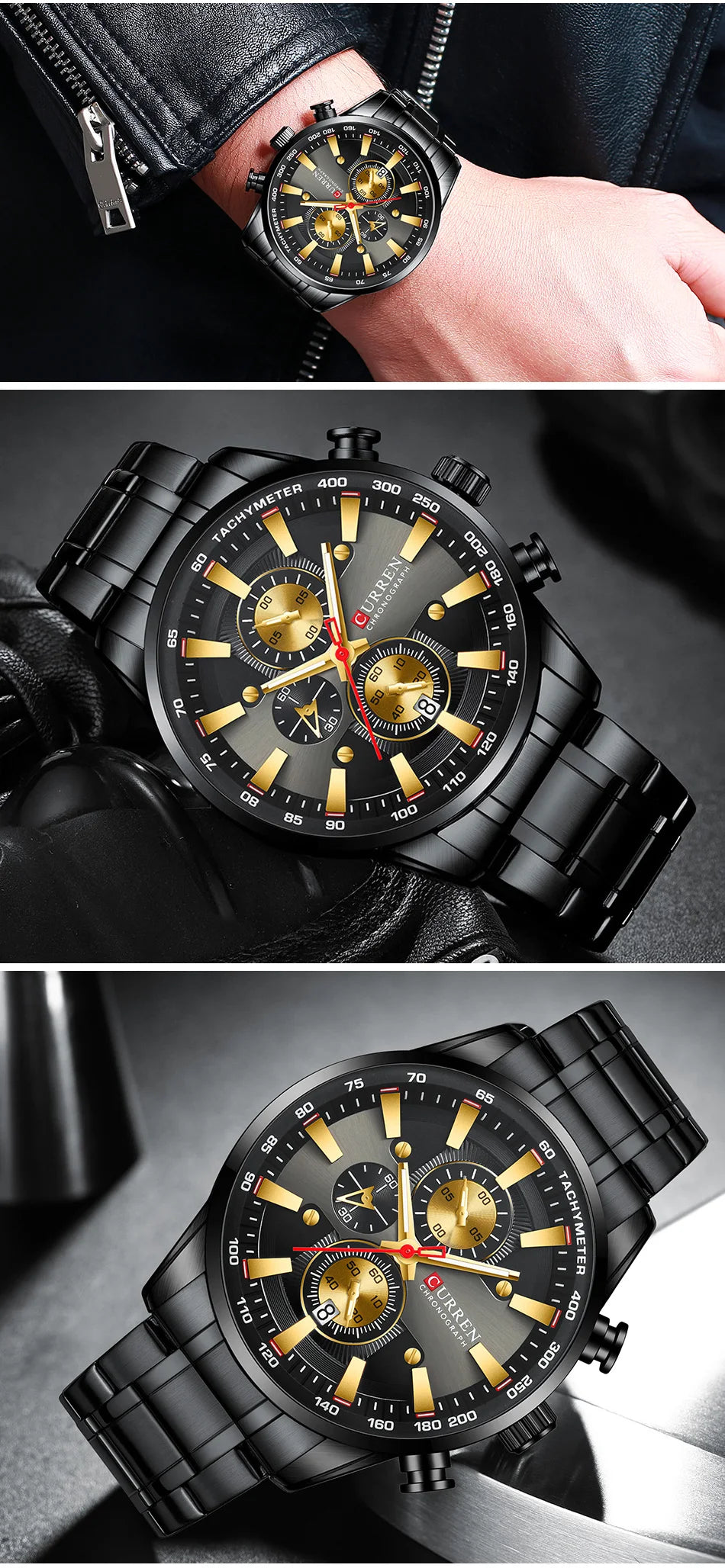New Watches for Men Top Luxury Brand CURREN Quartz Men’s Watch Sport Waterproof Wrist Watches Chronograph Date Relogio Masculino
