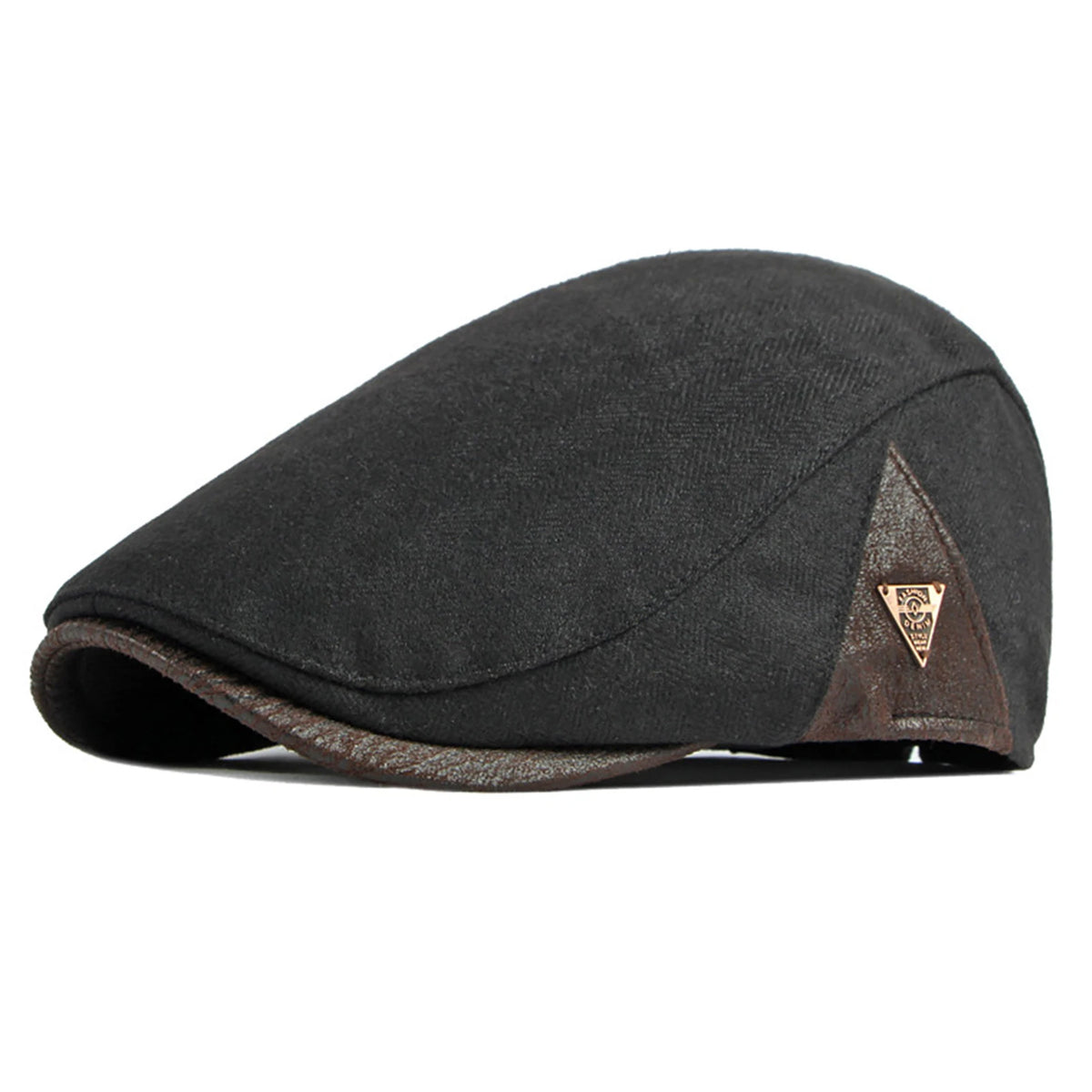 British Retro Beret Hat For Men Winter Thick Warm Woolen Newsboy Cap Fashion Outdoor Casual Cap
