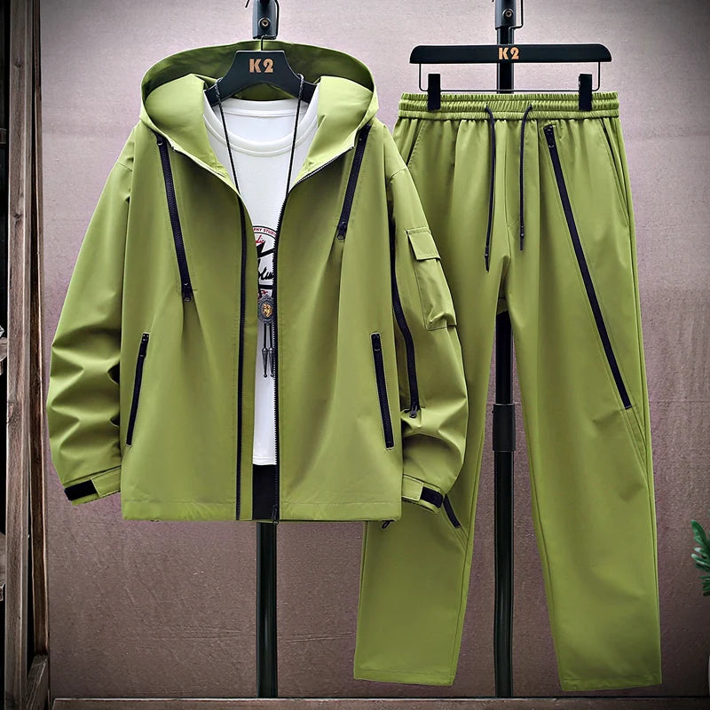 2025 Men's Tracksuit Spring/autumn Man Two-piece Set Sweat Suit Overalls Korean Style  Suit Plus Size Hoodies+Harem Pants