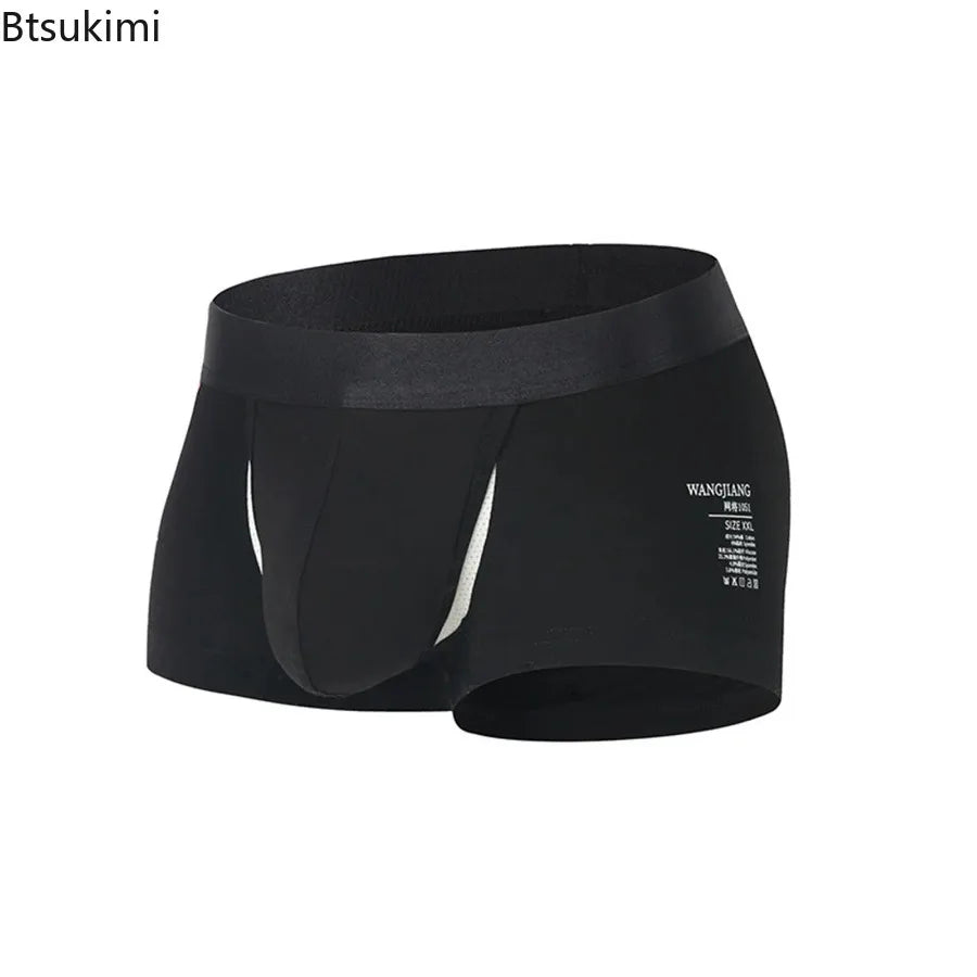 2026 Summer Fashion Personality Creative Comfortable Mid Waist Flat Angle Separation Men's Boxers Breathable Sexy Thin Panties
