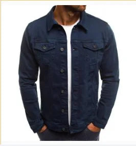 Retro Multiple pockets Men's denim Jacket 2025 Spring and Autumn Men's fashionable versatile slim fit Jacket coat