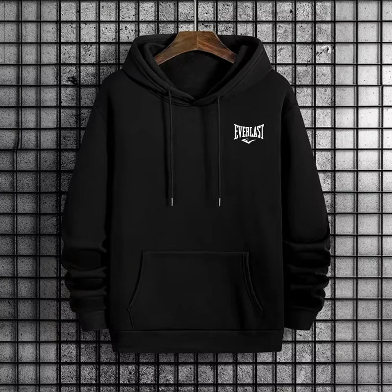 2026 New in Men's Sweatshirt Urban Casual Fashion Hooded Pullover Autumn Winter Male Daily Casual Sporty Warm Fitness Hoodies