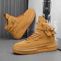 Men's High-top Sneakers Are Fashionable and Versatile.Thick-soled Casual Shoes Are Light, Trendy and Comfortable. White Sneakers