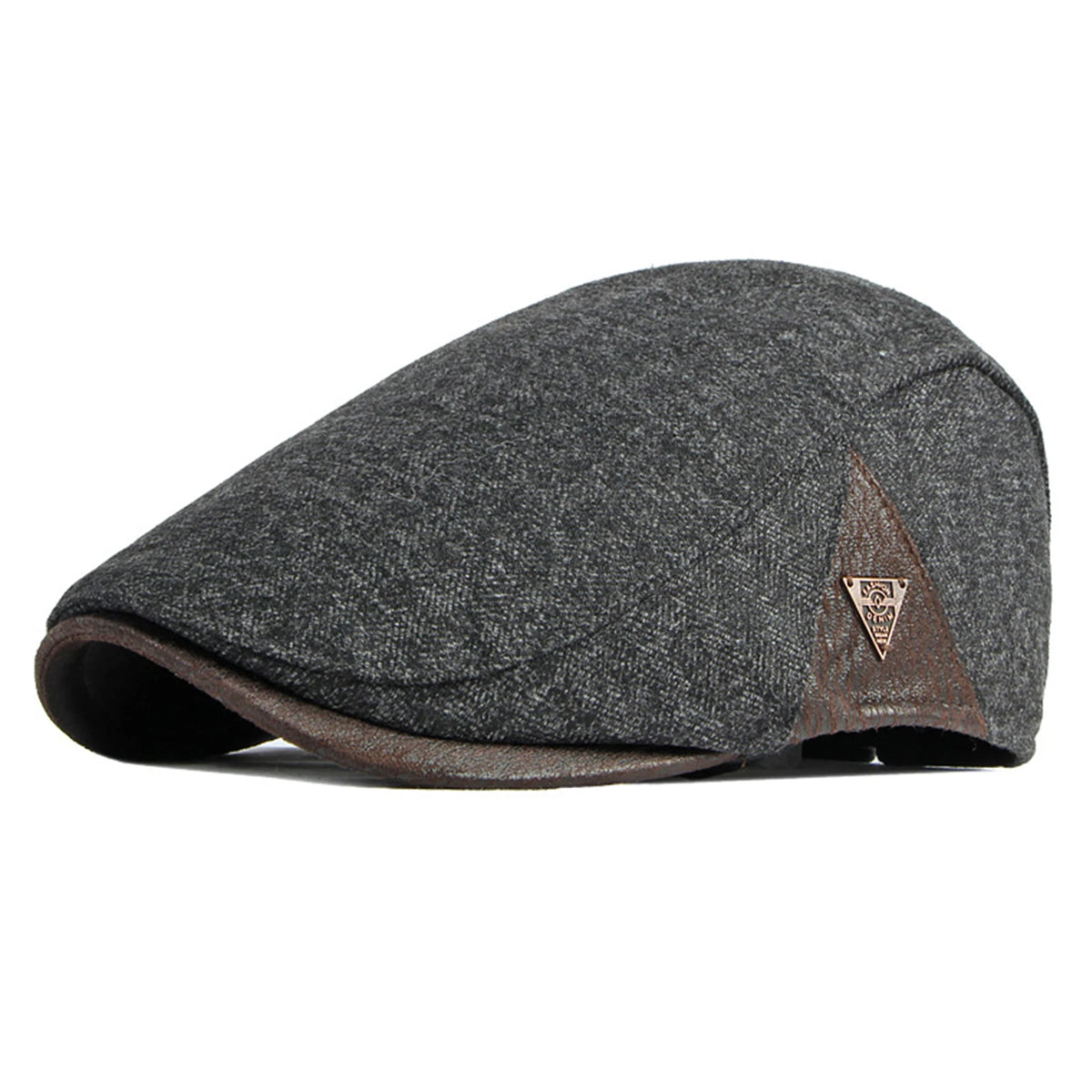 British Retro Beret Hat For Men Winter Thick Warm Woolen Newsboy Cap Fashion Outdoor Casual Cap