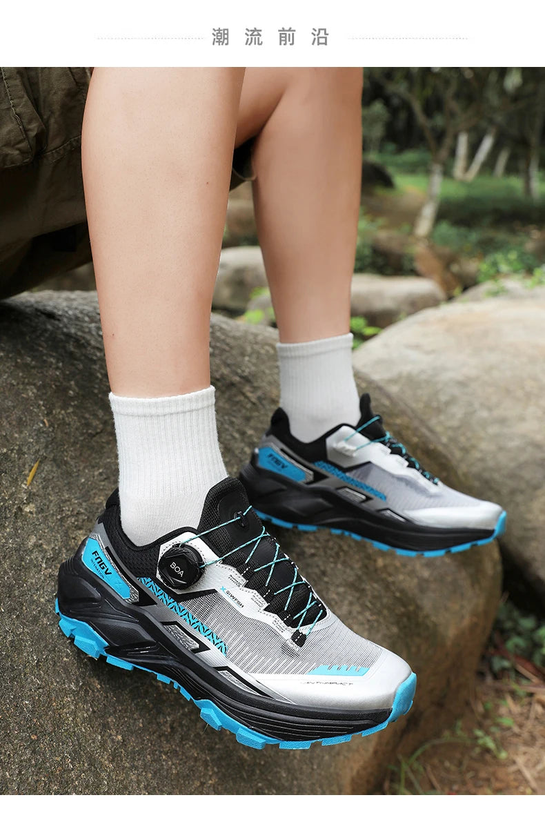 Shoes for Men 2025 New Men Sneakers Leather Waterproof Mountaineering Camping Hiking Shoes Thick Sole Comfortable Running Shoes