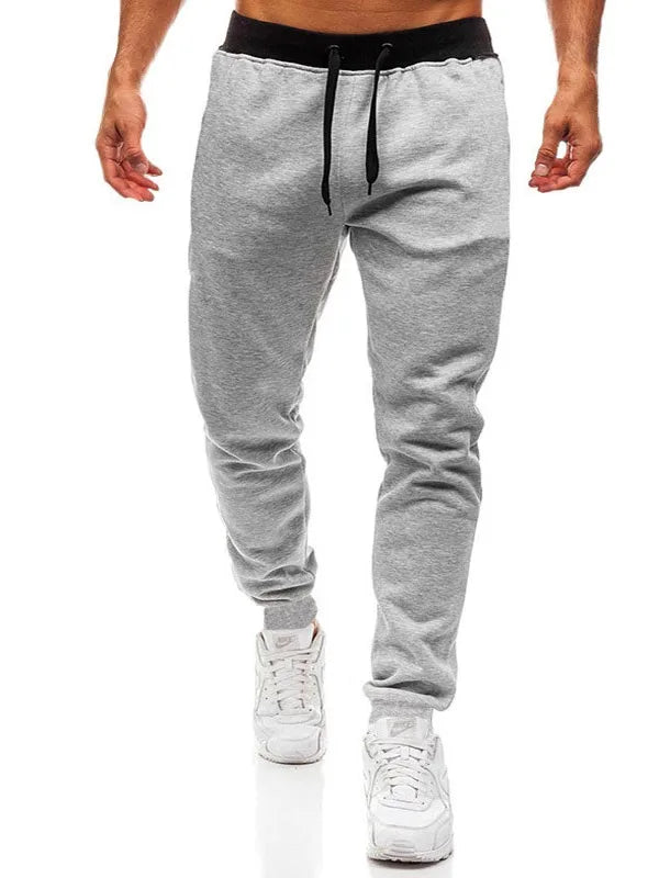 Autumn and Winter Men Warm Casual Pants Fitness Sportswear Tracksuit Bottoms Trousers Black Gyms Jogger Pants