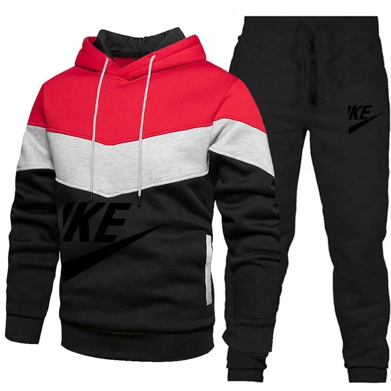 2025 New Men Autumn Winter Sets Zipper Hoodie Pants Pieces Casual Tracksuit Male Sportswear Brand Clothing Sweatsuit