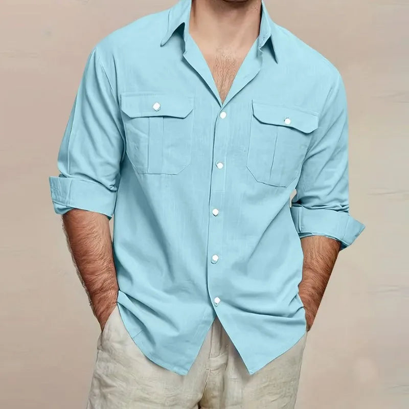 Men's Polo Shirt Short Sleeve Button Collar Tees Casual Soft Comfortable Daily Tops