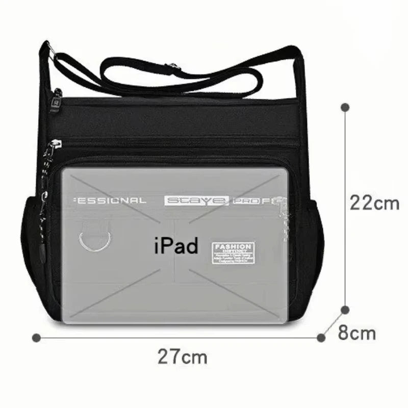 Men Crossbody Bag Single Shoulder Bags Big Capacity Commuter Storage Bag Fashion Multi-Pockets Business Travel Crossbody Bags