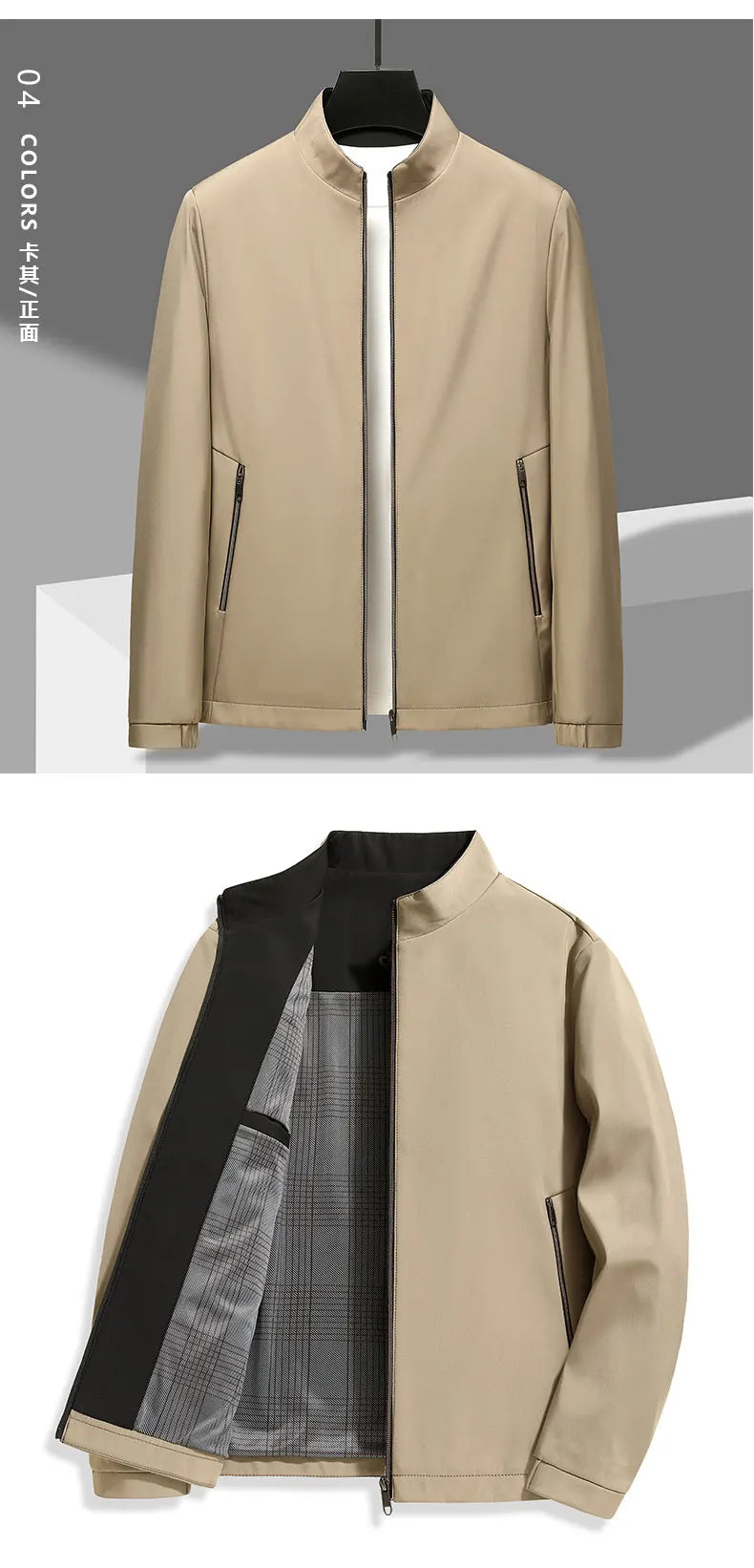 Top Quality New Men's Stand Collar Jacket Lightweight Windbreaker Outdoor Jacket Coats Soft Shell Autumn Casual Outerwear 2026