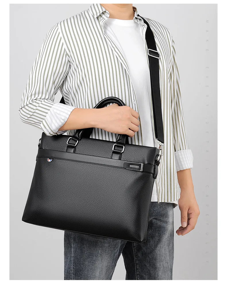 Men's Handbag, Business Casual Horizontal Design, Men's Bag, Official Document, One Shoulder Diagonal Cross Bag, Computer Bag