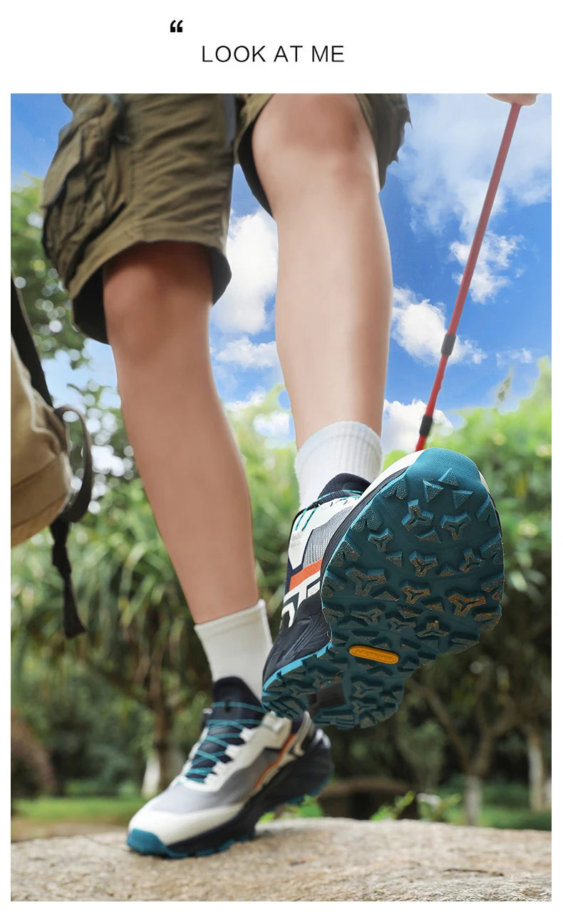 Shoes for Men 2025 New Men Sneakers Leather Waterproof Mountaineering Camping Hiking Shoes Thick Sole Comfortable Running Shoes
