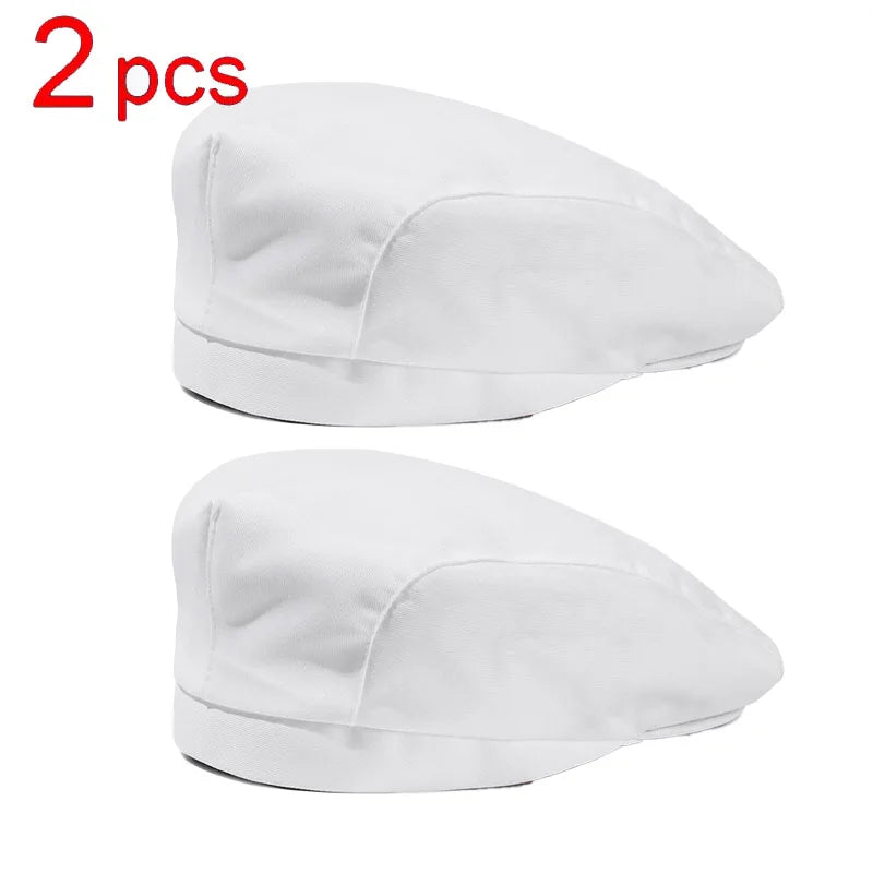 Catering Cook Hat 5/2/1pcs Chef Kitchen Work Cap for Food Service Hotel Restaurant Canteen Baking Household Cooking Chef's Beret